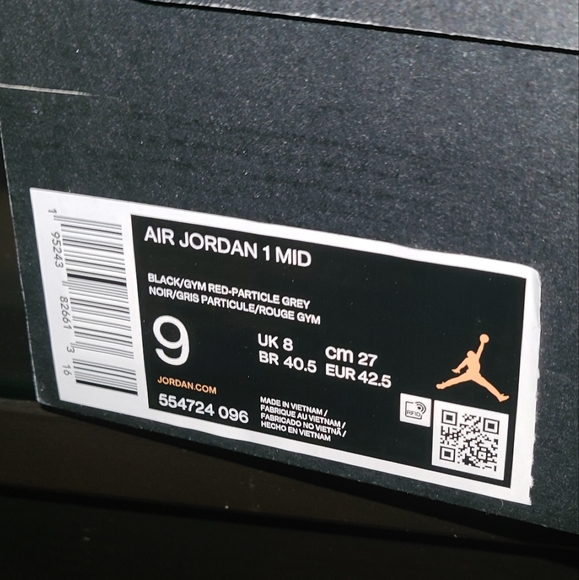 Men's Jordan 1 Mid Shadow Red - Picture 9 of 9